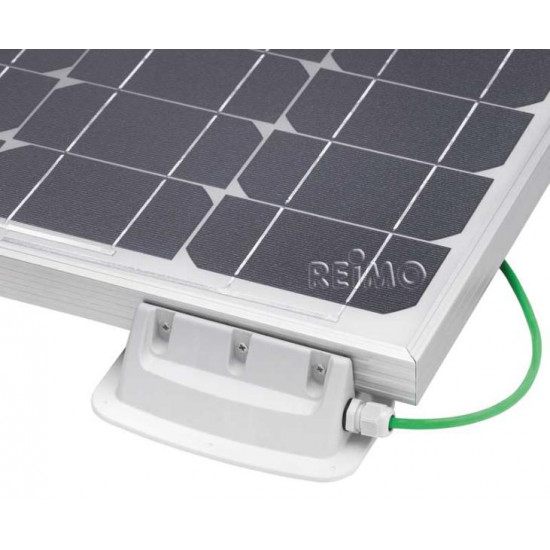 Solar mounting kit, 4-piece set with integrated roof feed-through, grey