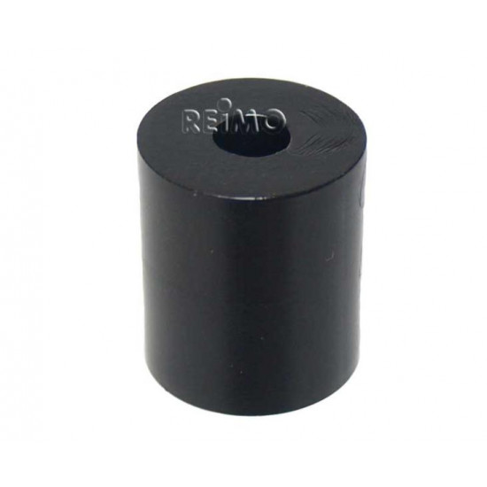 Round black PA spacer sleeve, 28mm high x 24mm wide, 8.4mm center hole