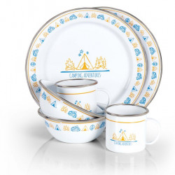 Campfire Enamel Dinnerware Set - 6-piece - For 2 people