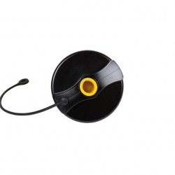 Diesel filler neck cap, black, with vent membrane and connection