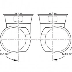 Cassette toilet C262-CWE, electric flush, white plastic