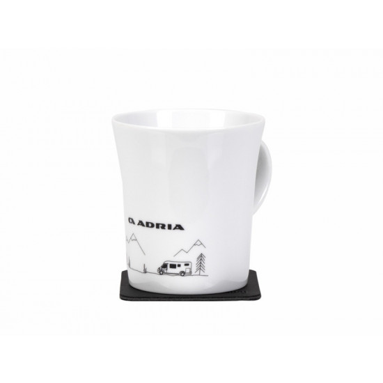 ADRIA Porcelain Magnetic Handle Mugs "TRAVEL MOTORHOME"