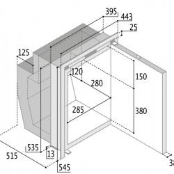 Stainless steel cooling drawer C51iX - 51 l