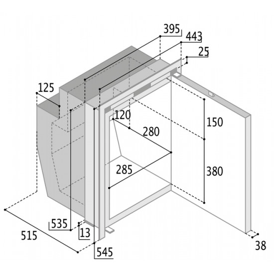 Stainless steel cooling drawer C51iX - 51 l