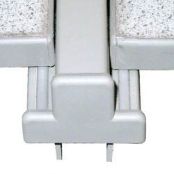 End cap connecting profile medium grey