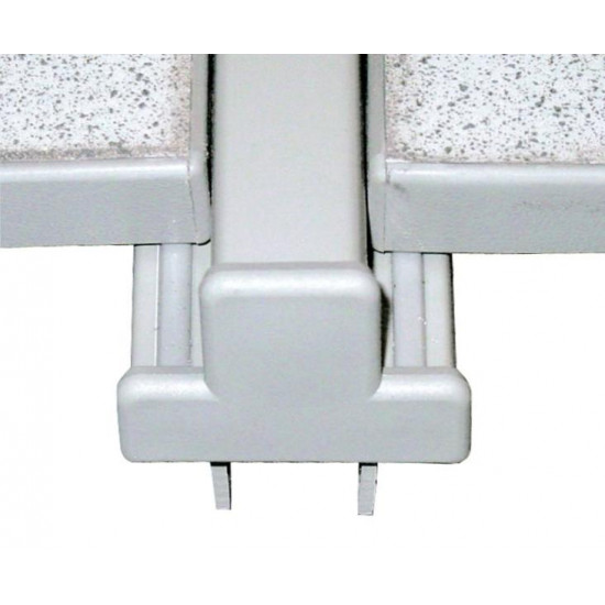 End cap connecting profile medium grey