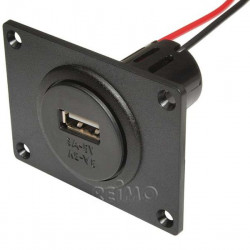 USB flush-mount socket 12-24/5V with USB 3A