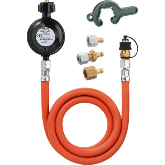 Regulator hose set with low-pressure regulator type EN 61-DS