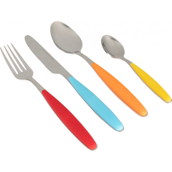 Rainbow cutlery set, 16 pieces