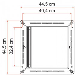 Blackout roller blind for roof vents - Vent 40 x 40 cm - White