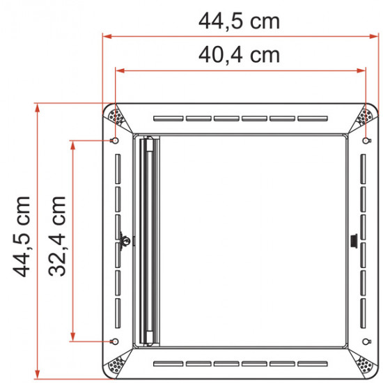 Blackout roller blind for roof vents - Vent 40 x 40 cm - White