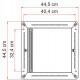 Blackout roller blind for roof vents - Vent 40 x 40 cm - White