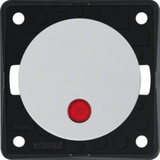 Berker rocker switch 12V, polar white, with red LED indicator
