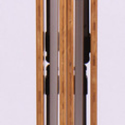 Camping table with bamboo top - 100 x 65 x 42/65 cm