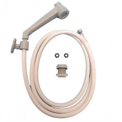 Modern grey shower set with 2m hose, loose