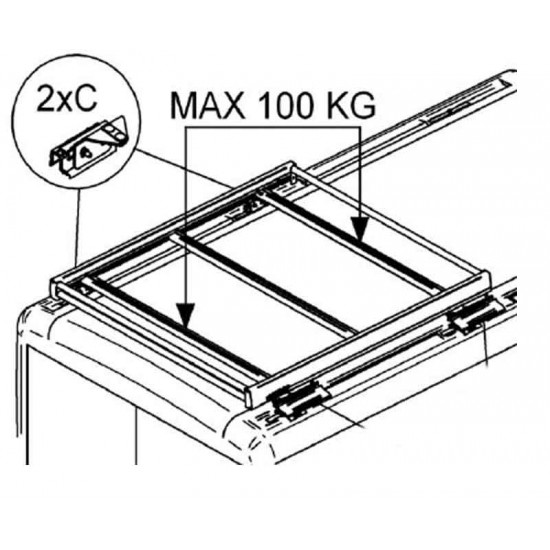 Roof rails for Fiat Ducato from 2007 onwards