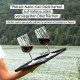 Magnetic plastic wine glasses 0.3 l with pads - set of 2