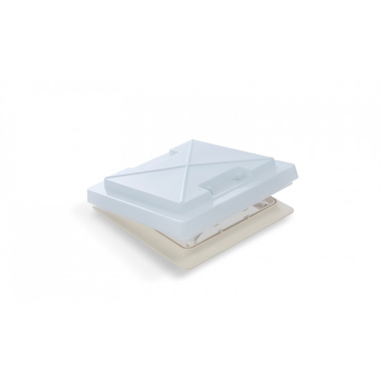 Roof hatch with mosquito net 280 x 280 mm - frosted glass - beige inner frame