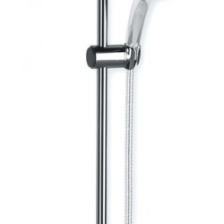 Shower rail with shower head holder