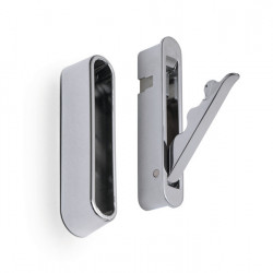 Folding hook, plastic/chrome finish, 8cm SB