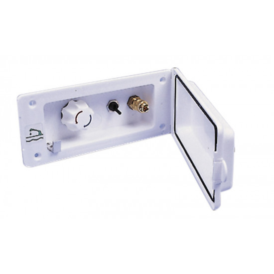 Water outlet with pre-mixer and shower, white - without lock