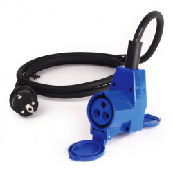 Adapter cable Schuko plug with angled coupling - 1.5 m