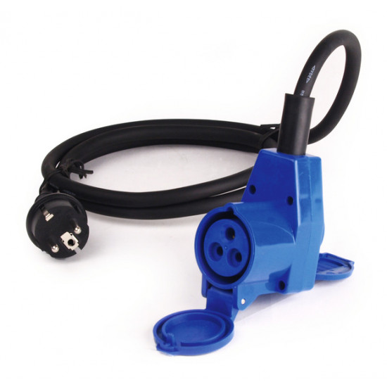 Adapter cable Schuko plug with angled coupling - 1.5 m