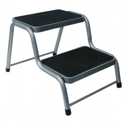 Double steel step - height 38 cm