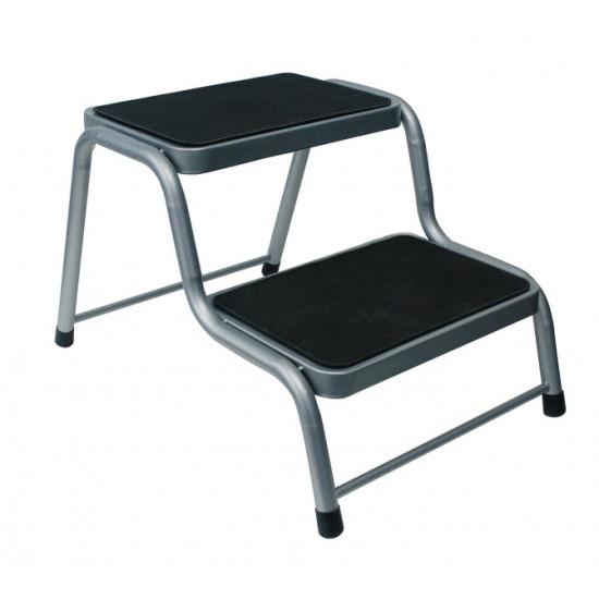 Double steel step - height 38 cm