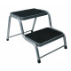 Double steel step - height 38 cm