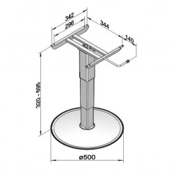 Single-column lifting table 320 - 695 mm