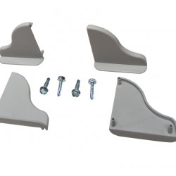 Grey end caps, 1 pair