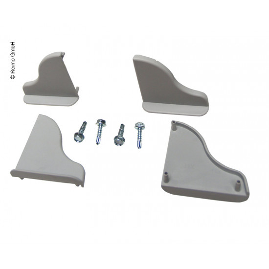 Grey end caps, 1 pair