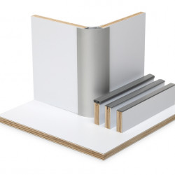 "Warm white matt" HPL laminate
