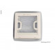 Roof hatch 28x28cm Frame: Beige, Hood: Smoked glass