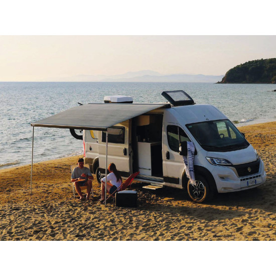 FIAMMA F80s awning set 320 cm, Case Polar White, Cloth Royal Grey