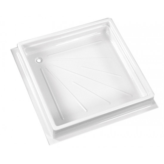 Shower tray 600 x 600 x 102 mm - Not cuttable - Made of ABS - White