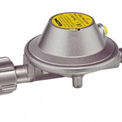 Gas regulator with pressure gauge - 30 mbar