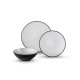 FJORD Premium Melamine Dinnerware Set in High-Quality Two-Tone Look for 2 People