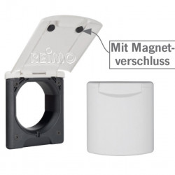 Service socket magnet anthracite 130x145mm, mounting diameter 95mm