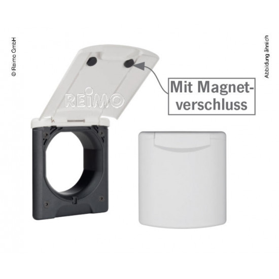 Service socket magnet anthracite 130x145mm, mounting diameter 95mm