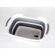 Foldable tub/basket with drain - Grey/White