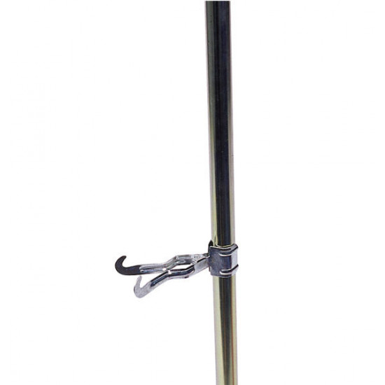 Double clamp-on coat hook