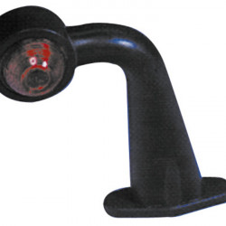 Red/white outline marker light with rubber arm, 185mm