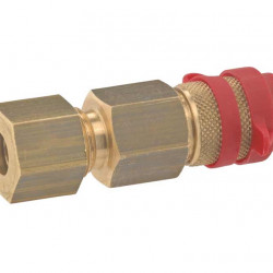 Gas fitting coupling with 8mm nozzle