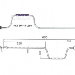 Hand crank L665mm 19mm
