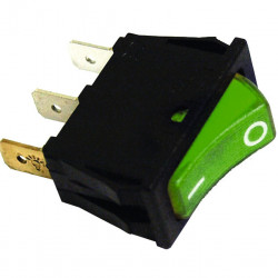Rocker switch, 230V, green