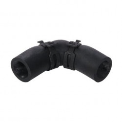 Rubber angle bracket with band clamp - 90° - 62 mm