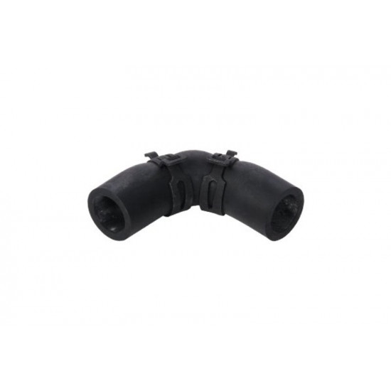 Rubber angle bracket with band clamp - 90° - 62 mm