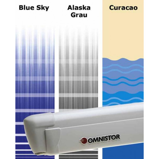 Omnistor 8000 4m awning, aluminum grey, silver housing